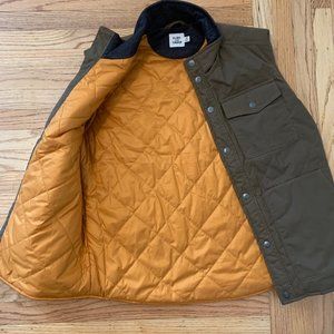 Huckberry Flint And Tinder Quilted Waxed Vest - Brown Size Medium